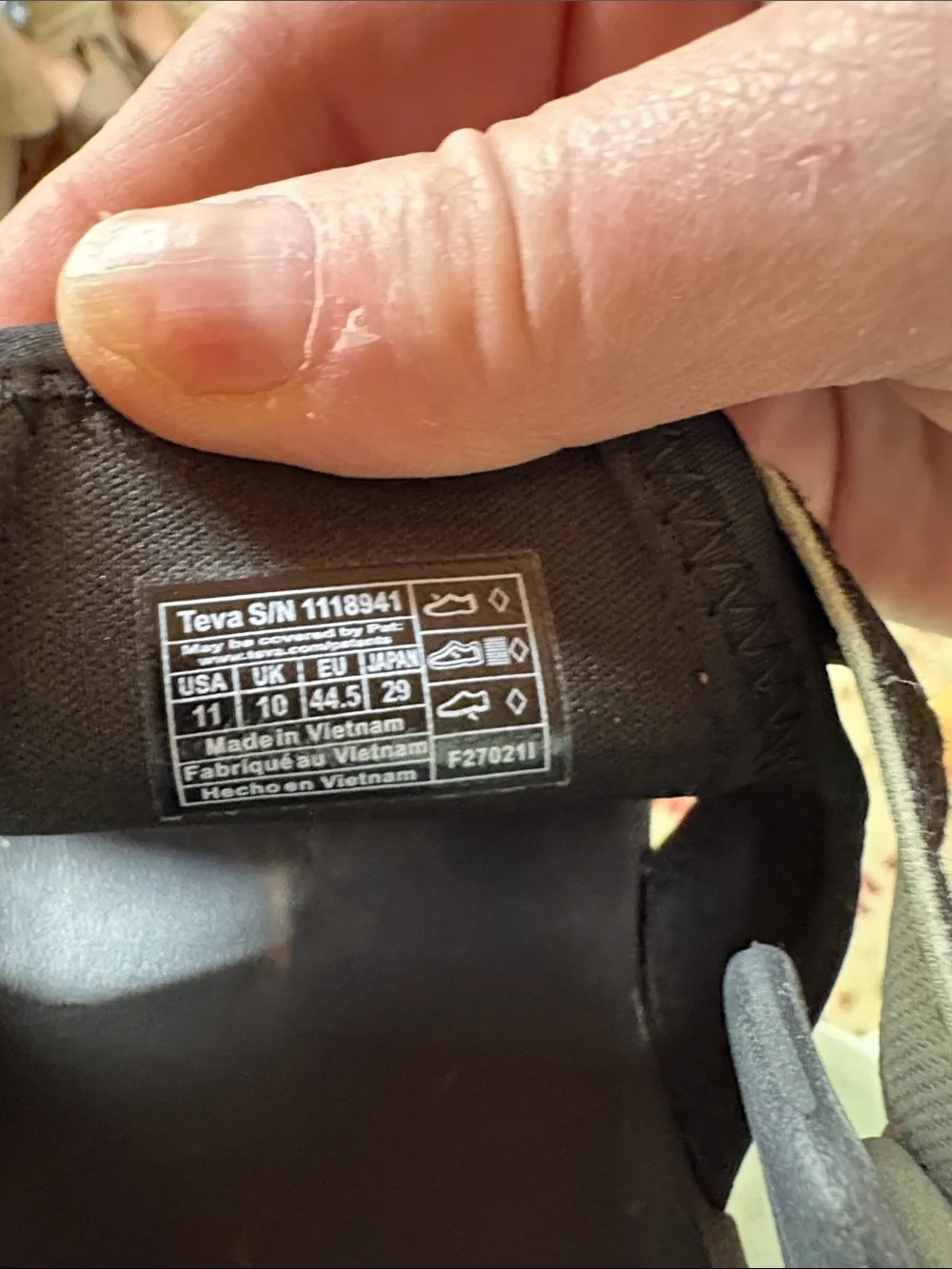 Teva Men's Olive and Black Outdoor Sandals with Red Accents